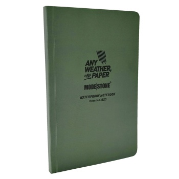 MODESTONE B23 118x183 mm FLEXIBLE SIDE BOUND waterproof notebook GREEN 64sheets/128pages