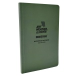 Waterproof Notebook MODESTONE B23 118x183 mm FLEXIBL6E SIDE BOUND 64sheets/128pages GREEN