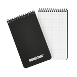 Waterproof Notebook MODESTONE A103 76x130 mm TOP SPIRAL 30sheets/60pages BLACK