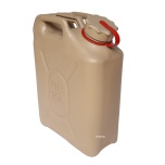 20L Military FUEL jerrycan SAND Scepter 05577R / Red strap notes PETROL