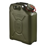 05552 Scepter jerry can (military fuel can) 20L Olive Drab / Red strap notes PETROL